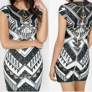 sequin aztec dress